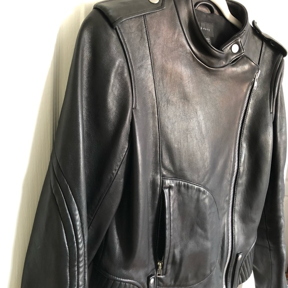 Theory Katiana Black Moto Jacket size 4 - Picture 3 of 8